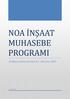 NOA IİNŞAAT MUHASEBE PROGRAMI. Kullanım Kılavuzu Rev.8.3 Haziran 2017