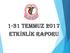 1-31 TEMMUZ 2017 ETKİNLİK RAPORU