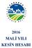 2016 MALİ YILI KESİN HESABI