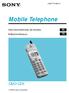 (1) Mobile Telephone. Instrucciones/modo de empleo ES TR. Kullanma Kılavuzu CMD-CD by Sony Corporation