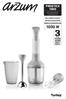 PROSTICK 1000 AR 1016 ÇUBUK BLENDER SETİ AR 1016 HAND BLENDER SET AR 1016 STABMIXER-SET KULLANMA KILAVUZU INSTRUCTION MANUAL GEBRAUCHSANWEISUNG 1000 W