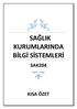 SAĞLIK KURUMLARINDA BİLGİ SİSTEMLERİ