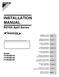 INSTALLATION MANUAL. R410A Split Series. Models FTXR28EV1B FTXR42EV1B FTXR50EV1B. Installation manual R410A Split series