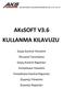 AKsSOFT V3.6 KULLANMA KILAVUZU