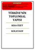 TÜRKİYE NİN TOPLUMSAL YAPISI