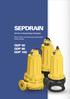 SEPDRAIN GDP 50 GDP 80 GDP 100. Atık Su ve Drenaj Dalgıç Pompaları. Waste Water and Drainage Submersible Electropumps