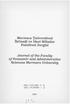 Journal of the Faculty of Econornic and Adininistrative Sciences Mannara University