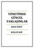 YÖNETİMDE GÜNCEL YAKLAŞIMLAR