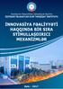Azərbaycan Respublikası İqtisadiyyat Nazirliyi İQTİSADİ İSLAHATLAR ELMİ TƏDQİQAT İNSTİTUTU İNNOVASİYA FƏALİYYƏTİ HAQQINDA BİR SIRA STİMULLAŞDIRICI