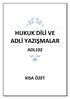 HUKUK DİLİ VE ADLİ YAZIŞMALAR