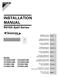 INSTALLATION MANUAL. R410A Split Series. Models. Installation manual R410A Split series. Installationsanleitung Split-Baureihe R410A