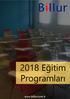 2018 Eğitim Programları.