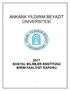 ANKARA YILDIRIM BEYAZIT ÜNİVERSİTESİ 2017 SOSYAL BİLİMLER ENSTİTÜSÜ BİRİM FAALİYET RAPORU