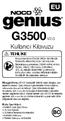 G3500 V2.0. Kullanıcı Kılavuzu TEHLİKE