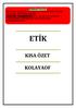 ETİK KISA ÖZET KOLAYAOF