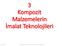 3 Kompozit Malzemelerin İmalat Teknolojileri Kompozit Malzeme Mekaniği - Ders Notları - Prof.Dr. Mehmet Zor 1