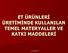 ET ÜRÜNLERİ ÜRETİMİNDE KULLANILAN TEMEL MATERYALLER VE KATKI MADDELERİ. K.Candoğan-ET