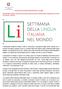 COMUNICATO STAMPA/BASIN BÜLTENİ N 11/2018 PROGRAMMA EVENTI CULTURALI SETTIMANA DELLA LINGUA ITALIANA 2018 AMBASCIATA D ITALIA AD ANKARA, TURCHIA