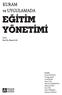 Editör: Prof. Dr. Niyazi CAN. Kuram ve Uygulamada Eğitim Yönetimi ISBN