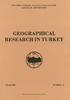 GEOGRAPHICAL RESEARCH IN TURKEY