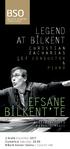 EFSANE BİLKENT TE LEGEND AT BİLKENT CHRISTIAN ZACHARIAS ŞEF CONDUCTOR & PIANO