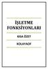 İŞLETME FONKSİYONLARI