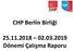 CHP Berlin Birliği Dönemi Çalışma Raporu