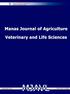 Manas Journal of Agriculture Veterinary and Life Sciences Year 2018, Vol 8, Issue 1 VETERİNER BİLİMLERİ SAYISI / VETERINARY SCIENCES ISSUE