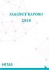 FAALİYET RAPORU 2018